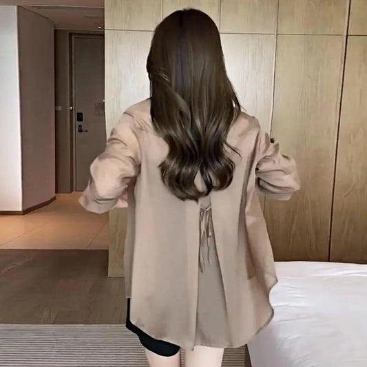 Plain Silk Chiffon Shirt