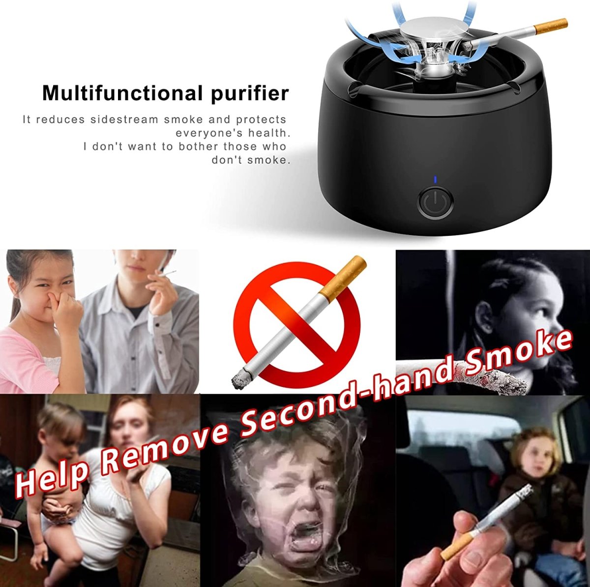 Odorless Smoke-Free Ashtray