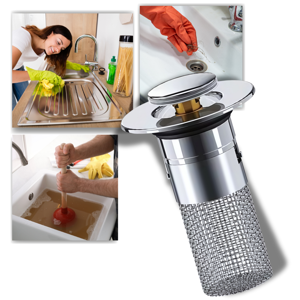 Retractable sink stopper to prevent odors