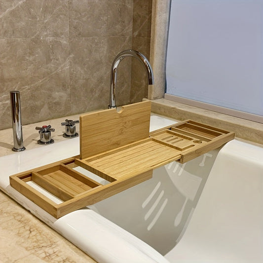 Bamboo Bathtub Tray - For Ultimate Relaxation