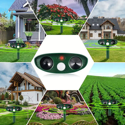 Solar-Powered Animal Repeller With Ultrasound