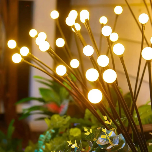 Solar firefly garden lights
