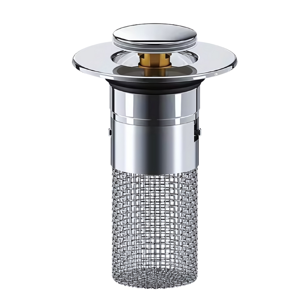 Retractable sink stopper to prevent odors