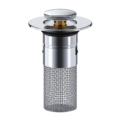 Retractable sink stopper to prevent odors