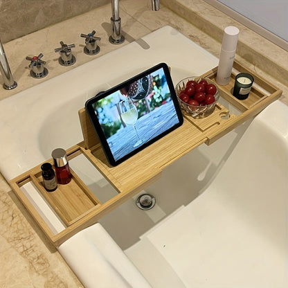 Bamboo Bathtub Tray - For Ultimate Relaxation