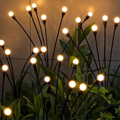 Solar firefly garden lights