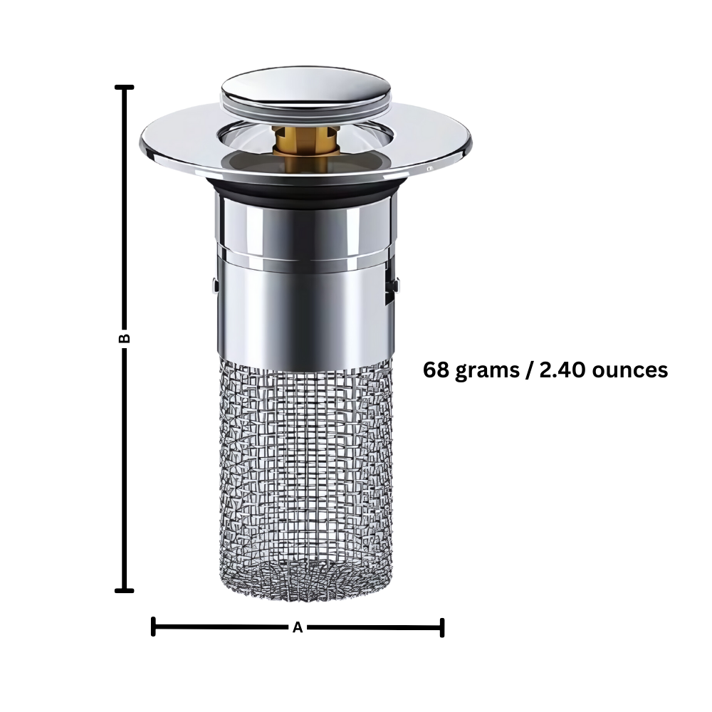 Retractable sink stopper to prevent odors