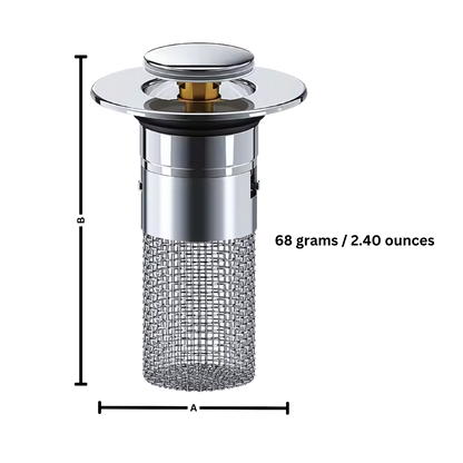 Retractable sink stopper to prevent odors