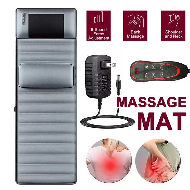 Shiatsu Massage Mat with Heat-Relaxing Full-Body Electric Mattress Pad