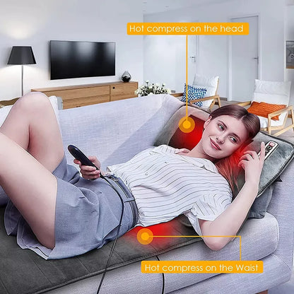 Shiatsu Massage Mat with Heat-Relaxing Full-Body Electric Mattress Pad