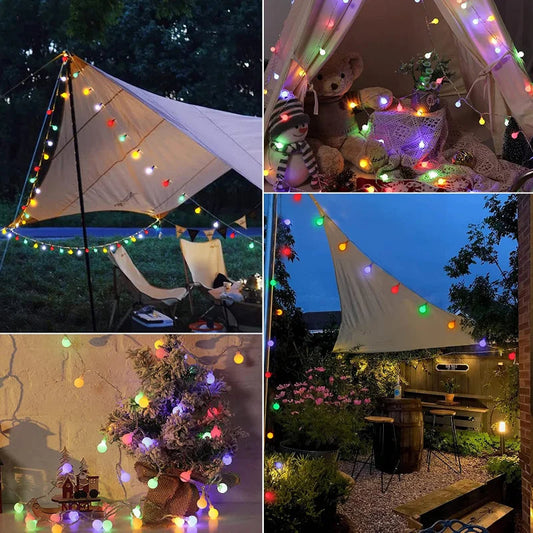 Solar-Powered Fairy Lights For Outdoor Use