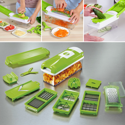 12-in-1 Multifunctional Vegetable Cutter - Quickly and Safely Cut Vegetables
