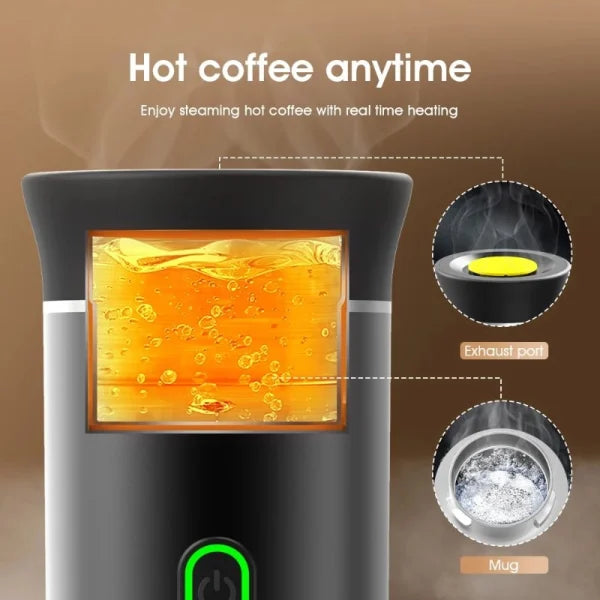 Wireless Espresso Coffee Machine Portable 3 in 1 Coffee Maker with Capsule and Powder