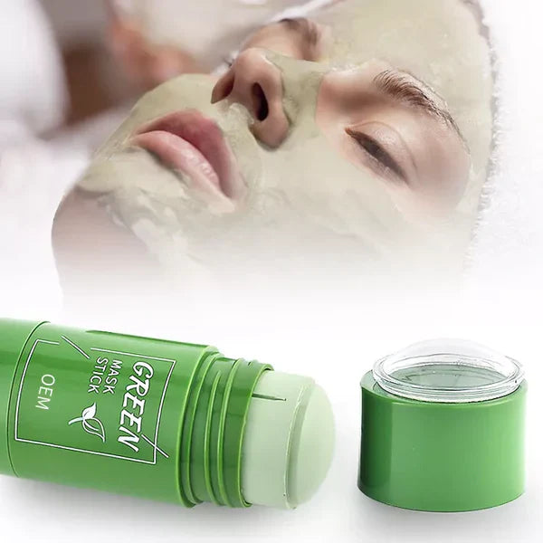 Blackheads Remover Mask, Poreless Deep Cleanse Mask Stick, Clay Purifying Green Tea-2 PCS
