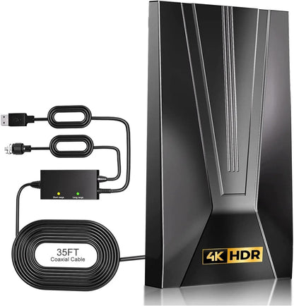 Indoor Premium HDTV Digital TV Antenna 2025 with Stand 360 Mile Range Amplified with Signal Booster Get Free TV Channels