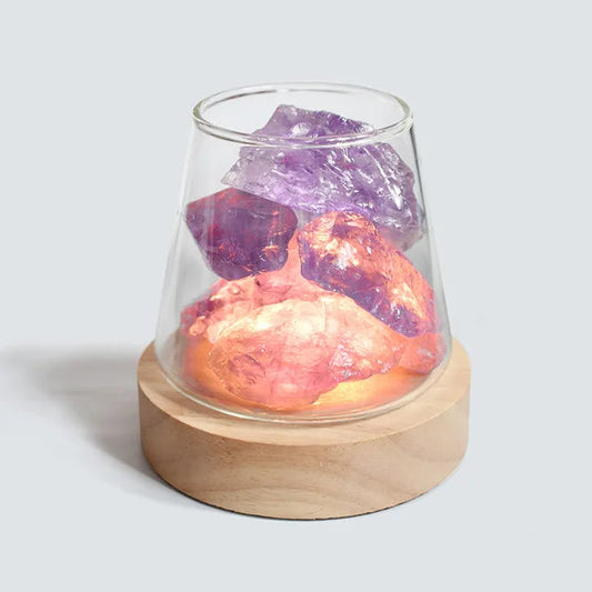 Himalayan Salt Lamp - Crystal Night Light & Essential Oil Diffuser