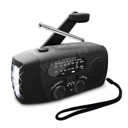 All-in-One Emergency Radio with Solar Power and Power Bank