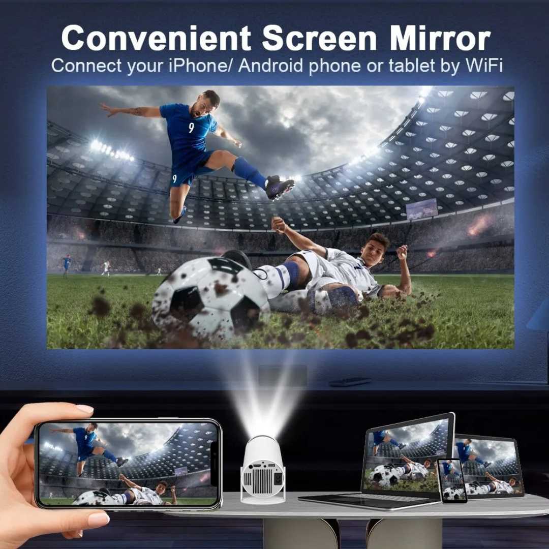 Portable 4K Projector With Remote Control