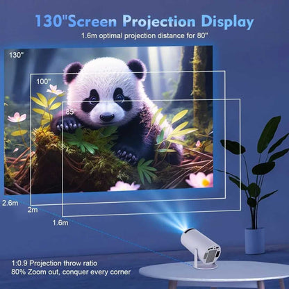 Portable 4K Projector With Remote Control