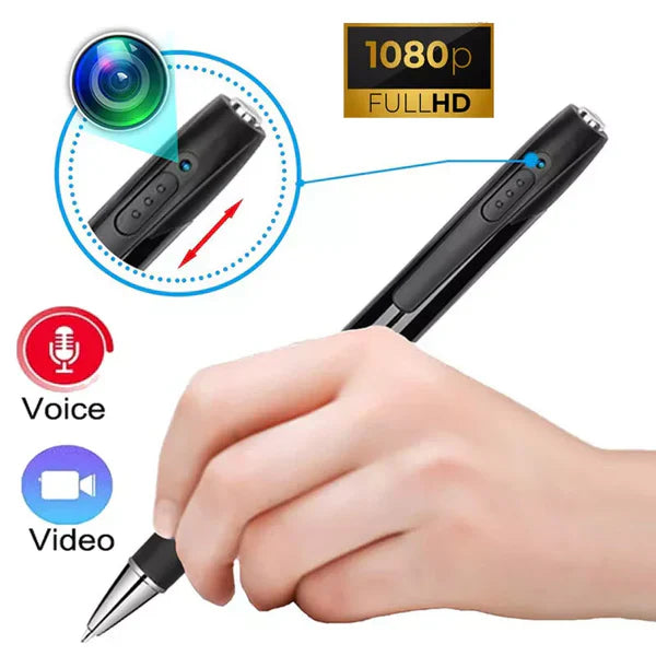 Mini Camera Pen Pocket Digital Voice Video Recorder for Business Conference 1080P Wearable Body Micro Cam Security Cameras
