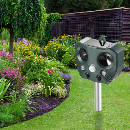 Solar Ultrasonic Animal Repeller For Gardens