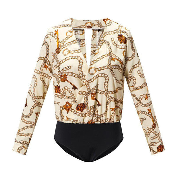 Vintage Printed Bodysuit