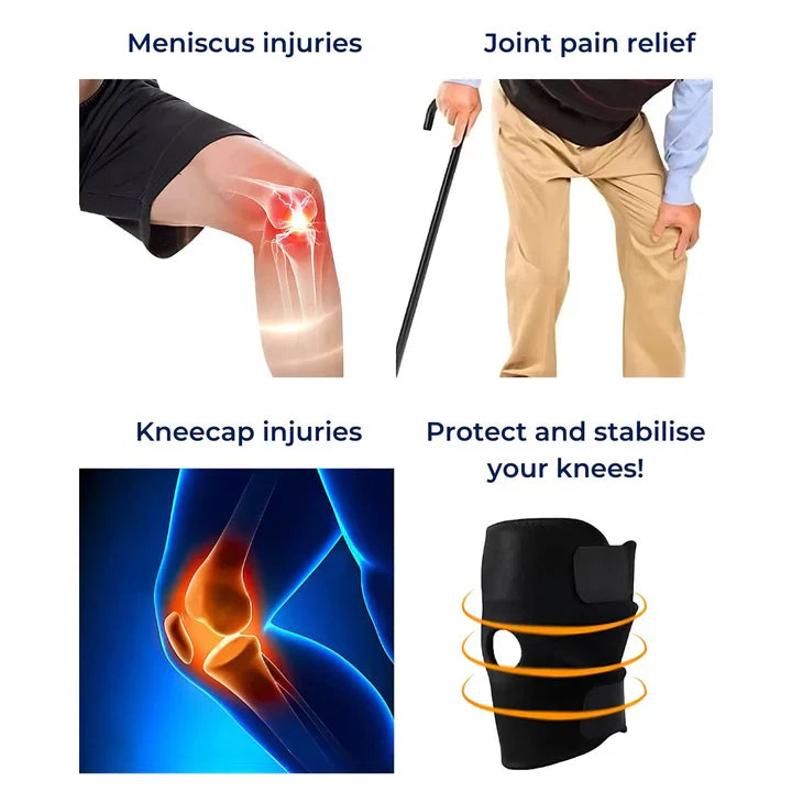 Knee Support with Adjustable Compression | for Pain Relief - Injury Recovery - Arthritis and Sports Stability