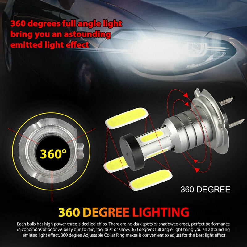 4x H7 LED Headlight Bulb Kit