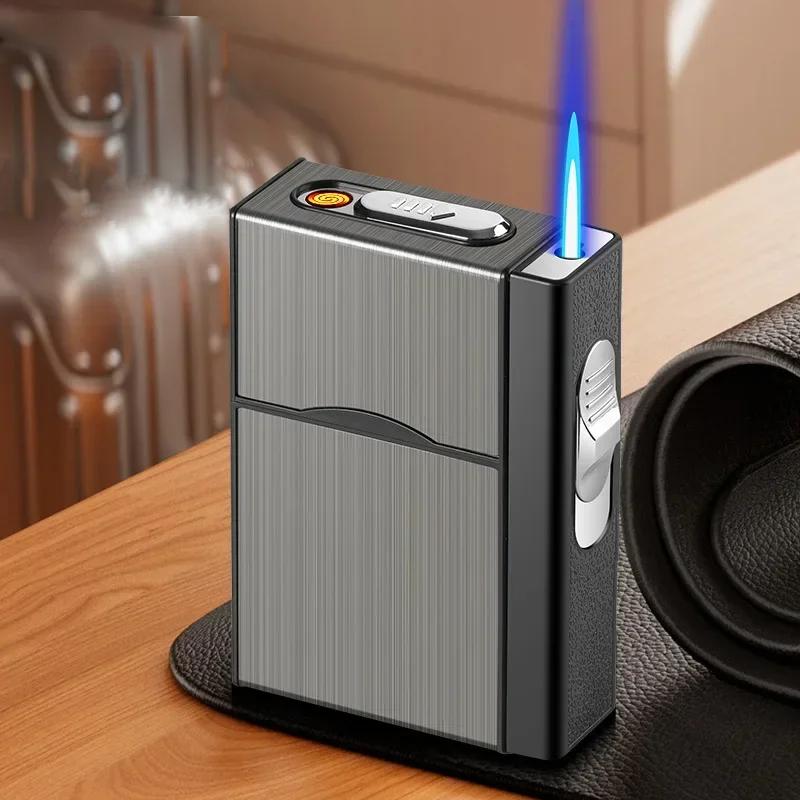 Metal Cigarette Case With Lighter
