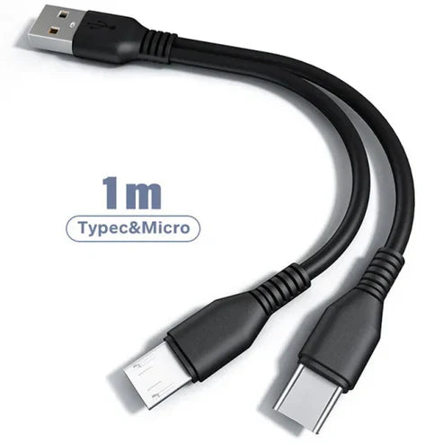 2 in 1 Charging Cable Multi USB Port