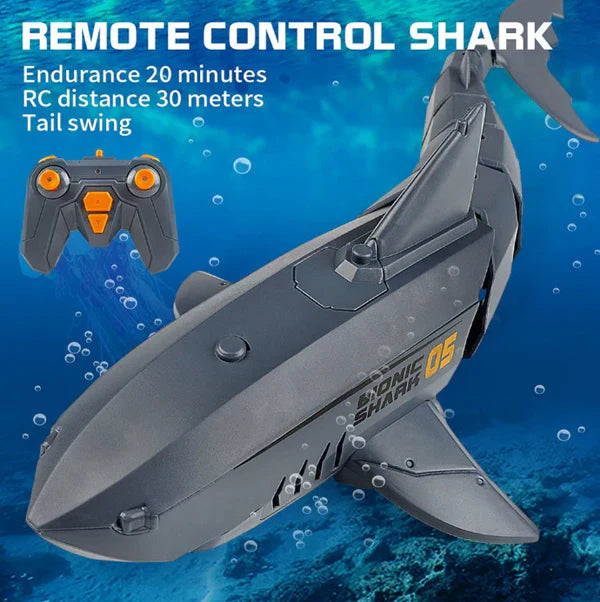 Remote Control Shark Submarine Toy RC Shark Electric Rechargeable Water Toy