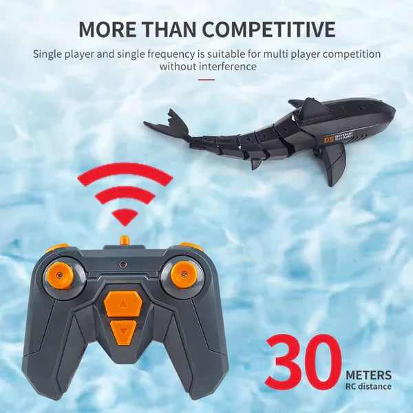 Remote Control Shark Submarine Toy RC Shark Electric Rechargeable Water Toy