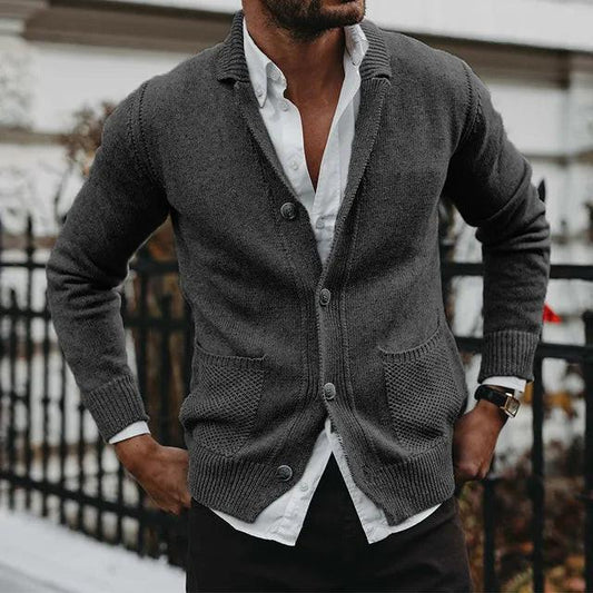 Plain cardigan with pockets