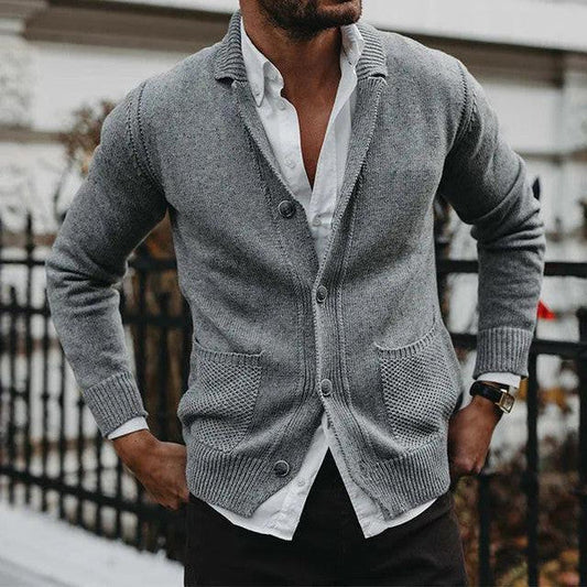 Plain cardigan with pockets