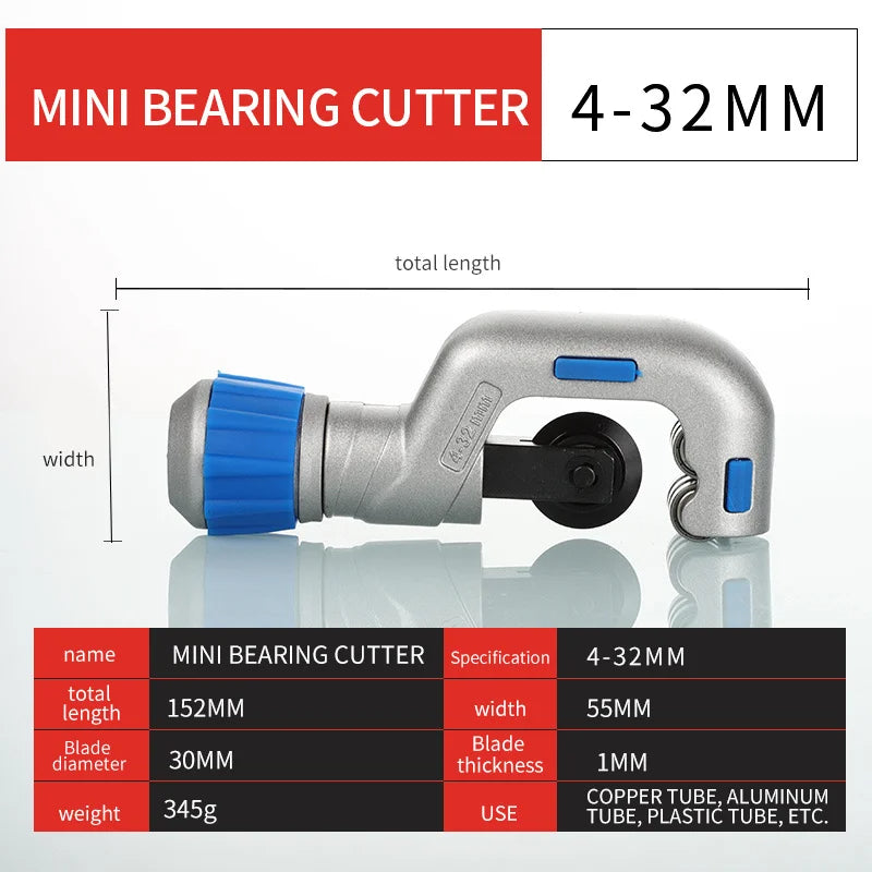 Heavy-Duty Pipe Cutter for Metal and PVC Tubing