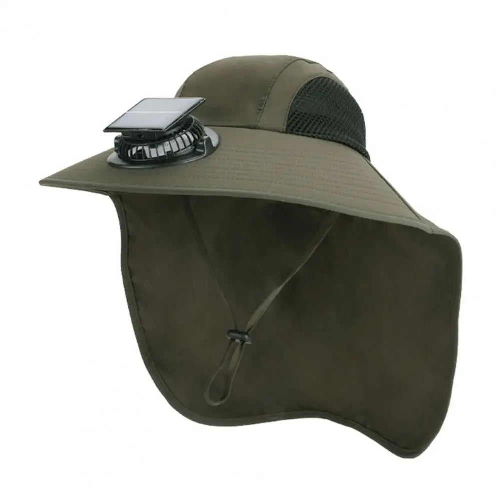 Solar Fan Hat with Wide Brim UV Protection