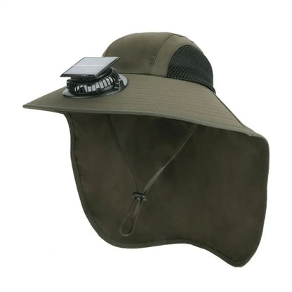 Solar Fan Hat with Wide Brim UV Protection