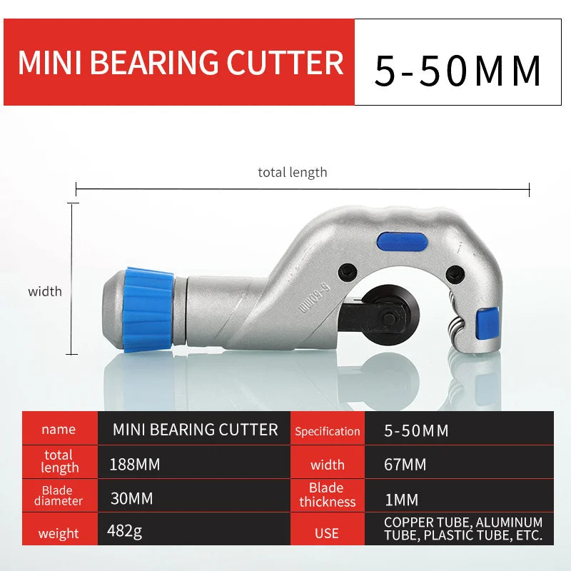Heavy-Duty Pipe Cutter for Metal and PVC Tubing