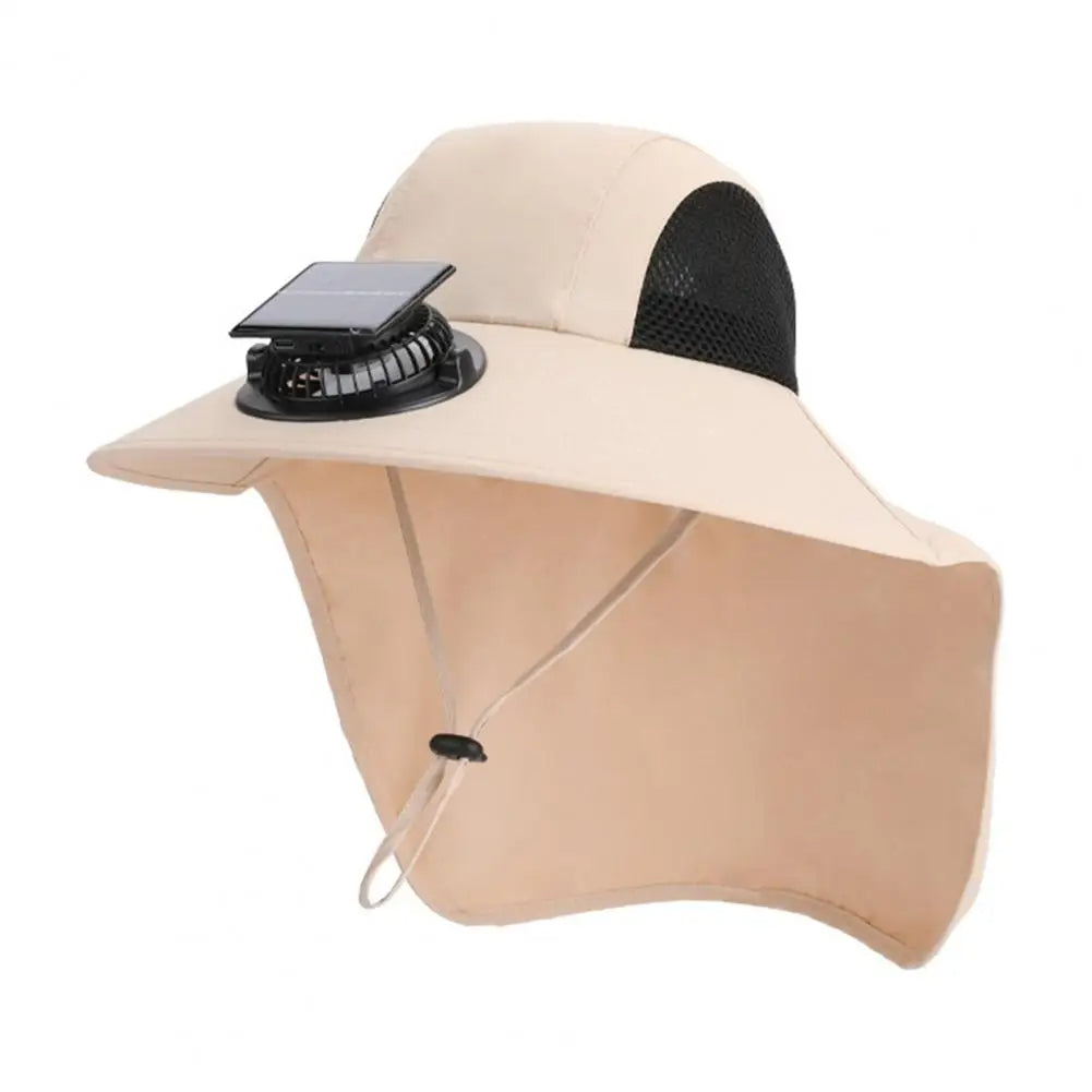 Solar Fan Hat with Wide Brim UV Protection