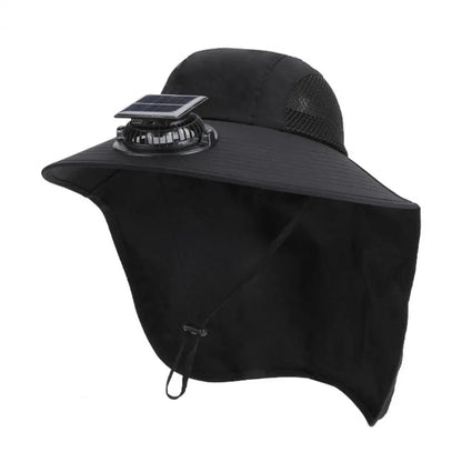 Solar Fan Hat with Wide Brim UV Protection