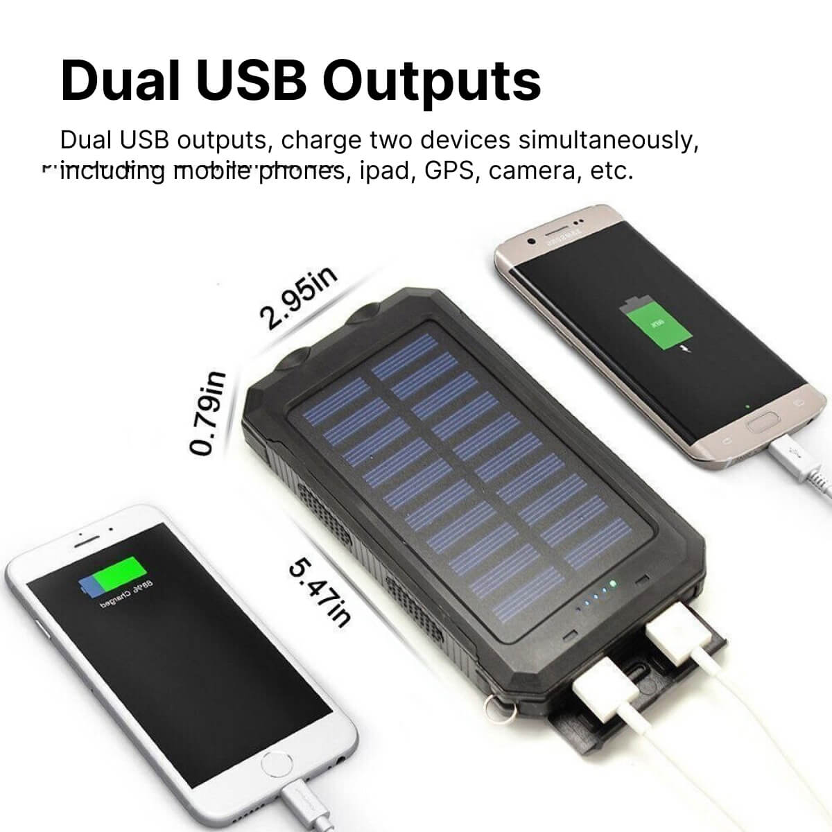 500000 MAH Solar Charger, Waterproof Power Bank, External