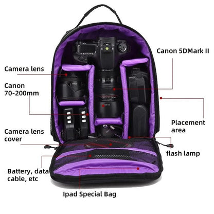 Multifunctional camera backpack