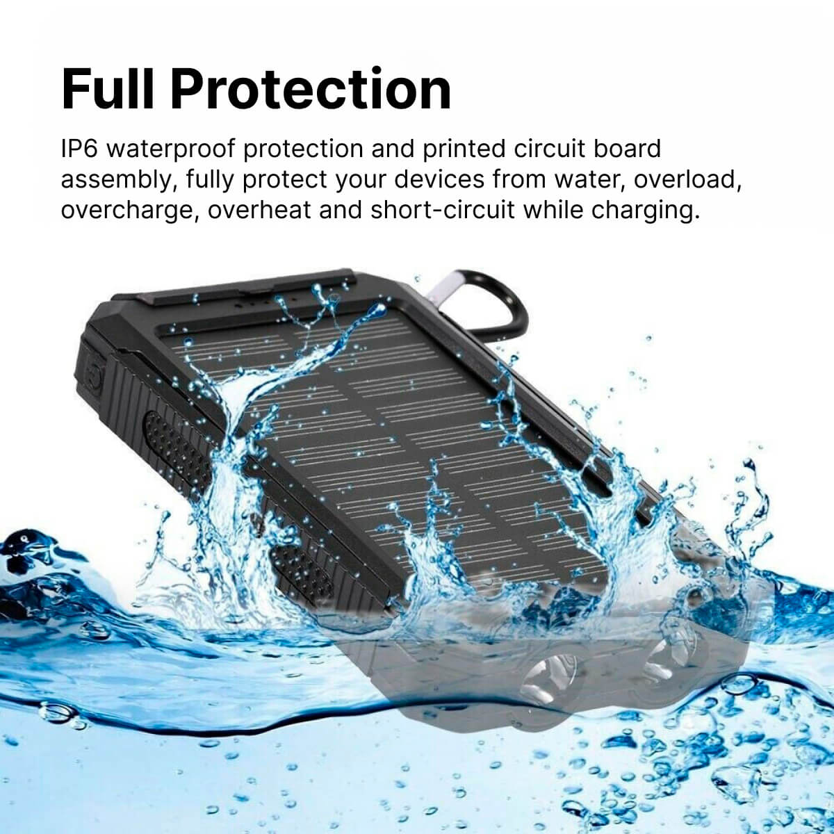 500000 MAH Solar Charger, Waterproof Power Bank, External