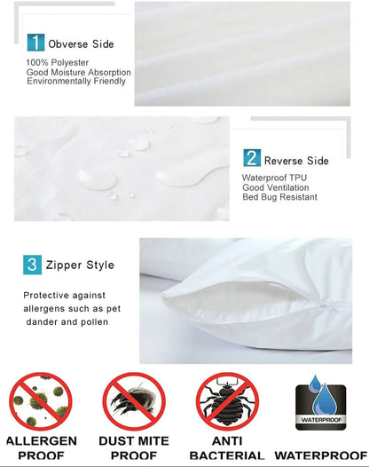 Waterproof Pillowcase for Bed Bug Control