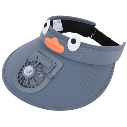 Kids Sun Visor Hat with Cooling Fan Hat