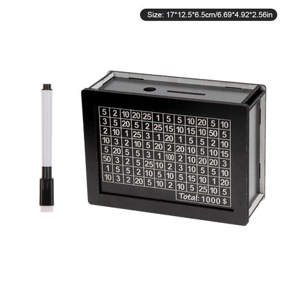 Wooden Piggy Bank for Adults with Counter