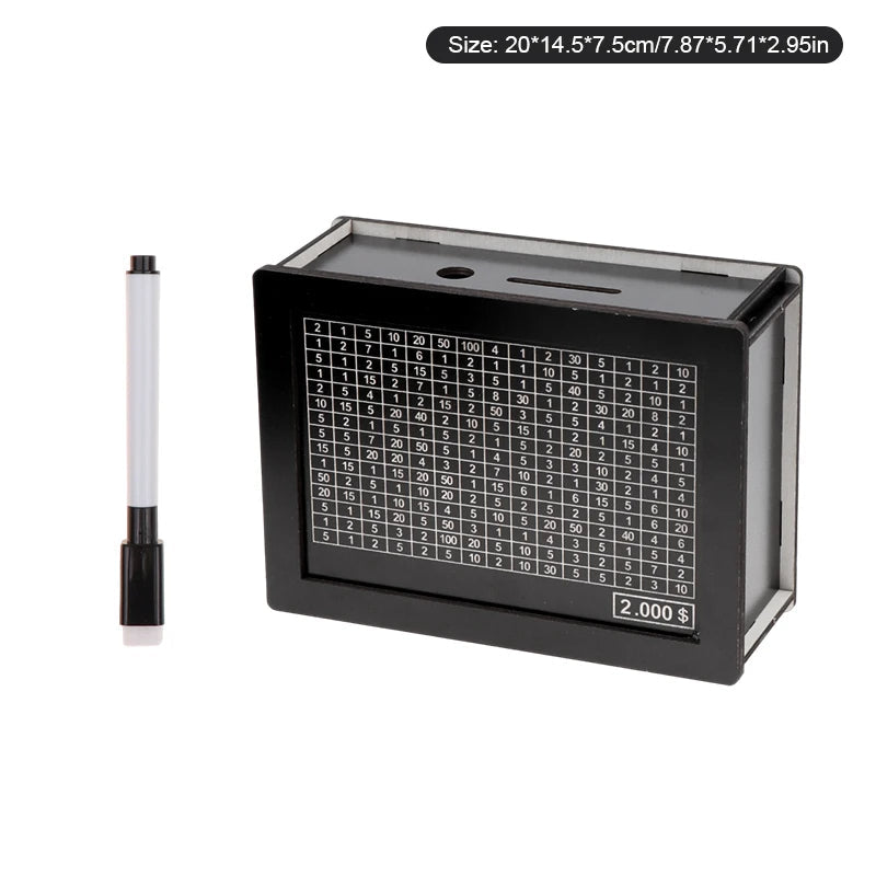 Wooden Piggy Bank for Adults with Counter