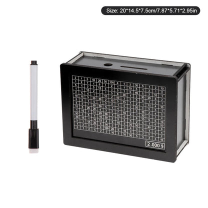 Wooden Piggy Bank for Adults with Counter