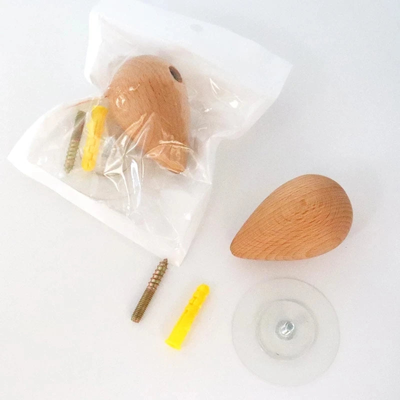 Beech Wood Water Drop Wall Coat Holder