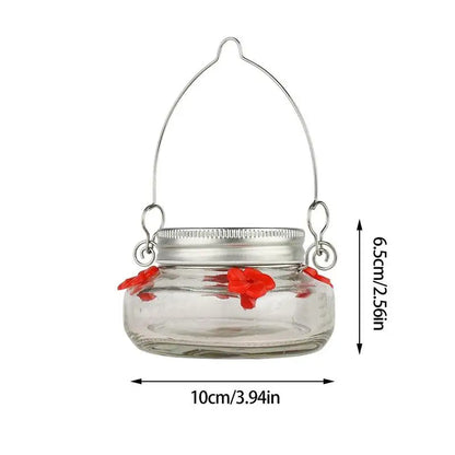 Clear Flower Port Hummingbird Feeder